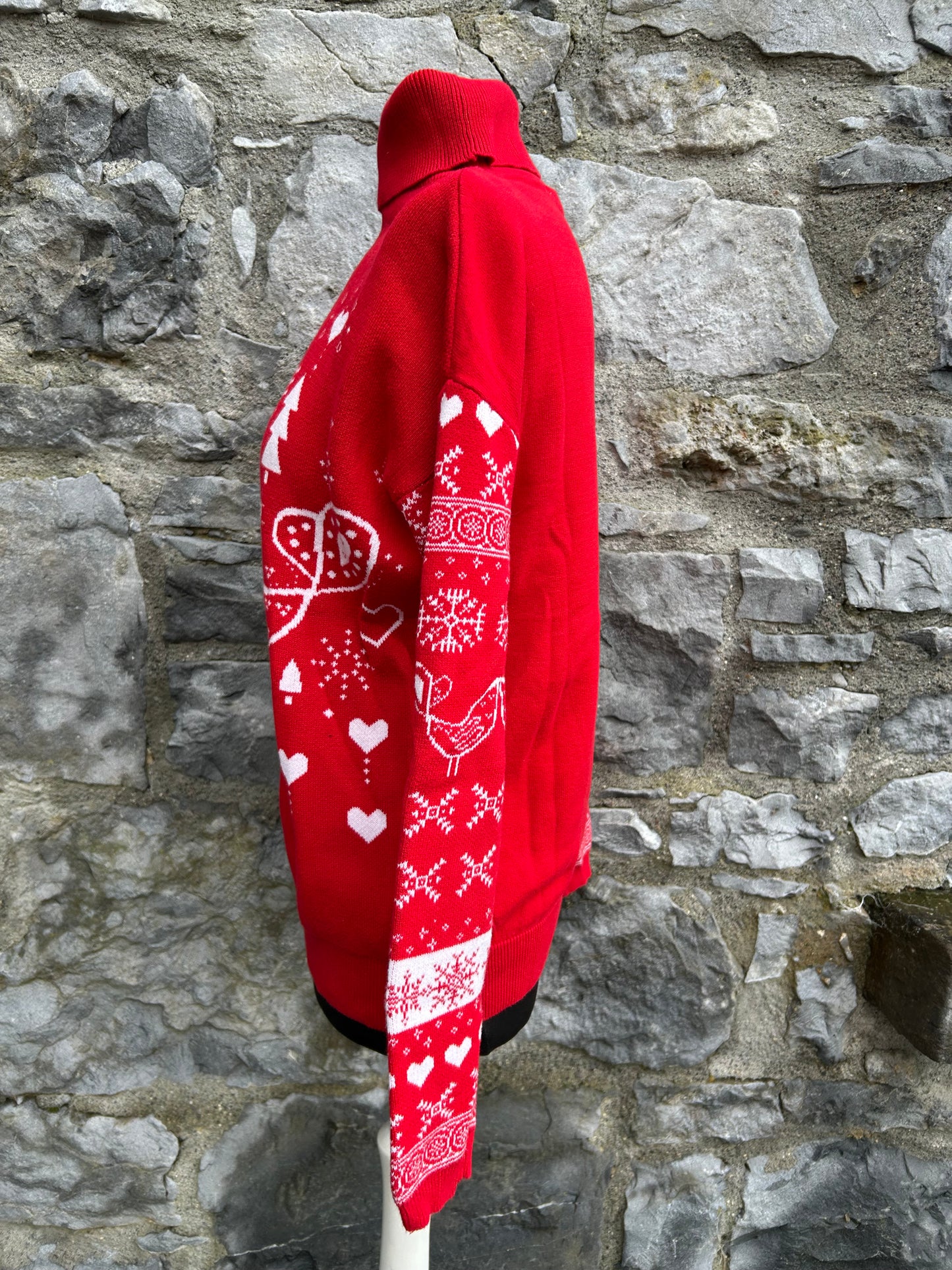 Christmas birds red jumper uk 10