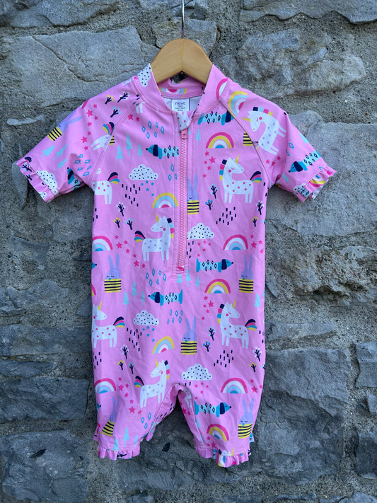 Unicorn&rainbow pink swimsuit  2-3y (92-98cm)