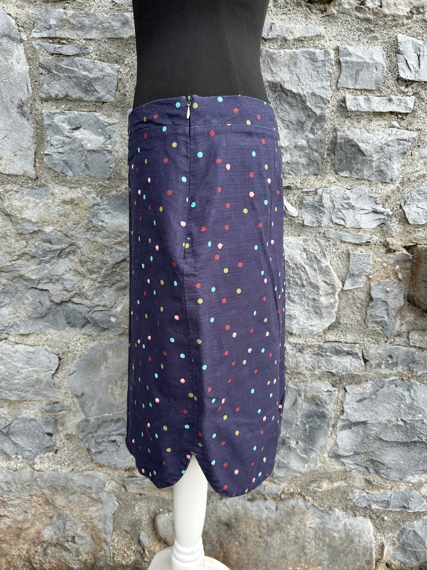 Spotty navy skirt uk 10-12