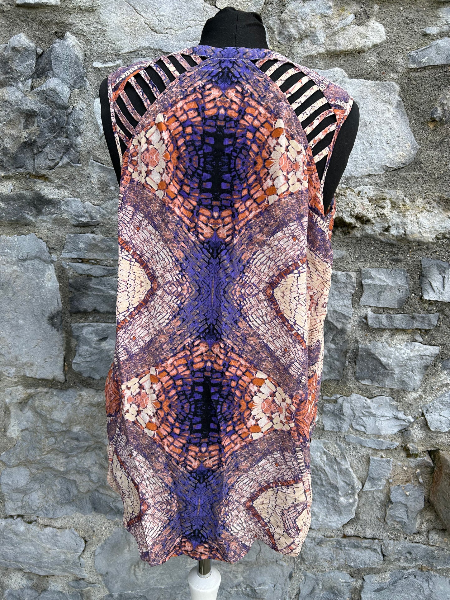 Geometric silk top uk 12