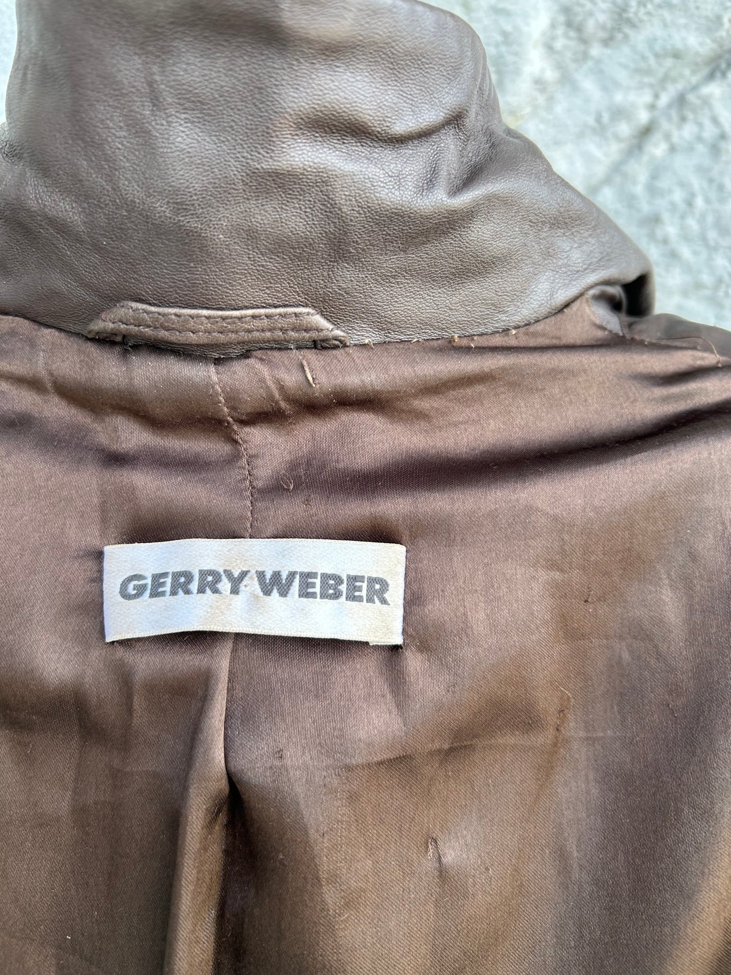 90s brown leather jacket uk 12