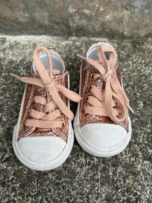 Pink glitter trainers  uk 3 (eu 19)