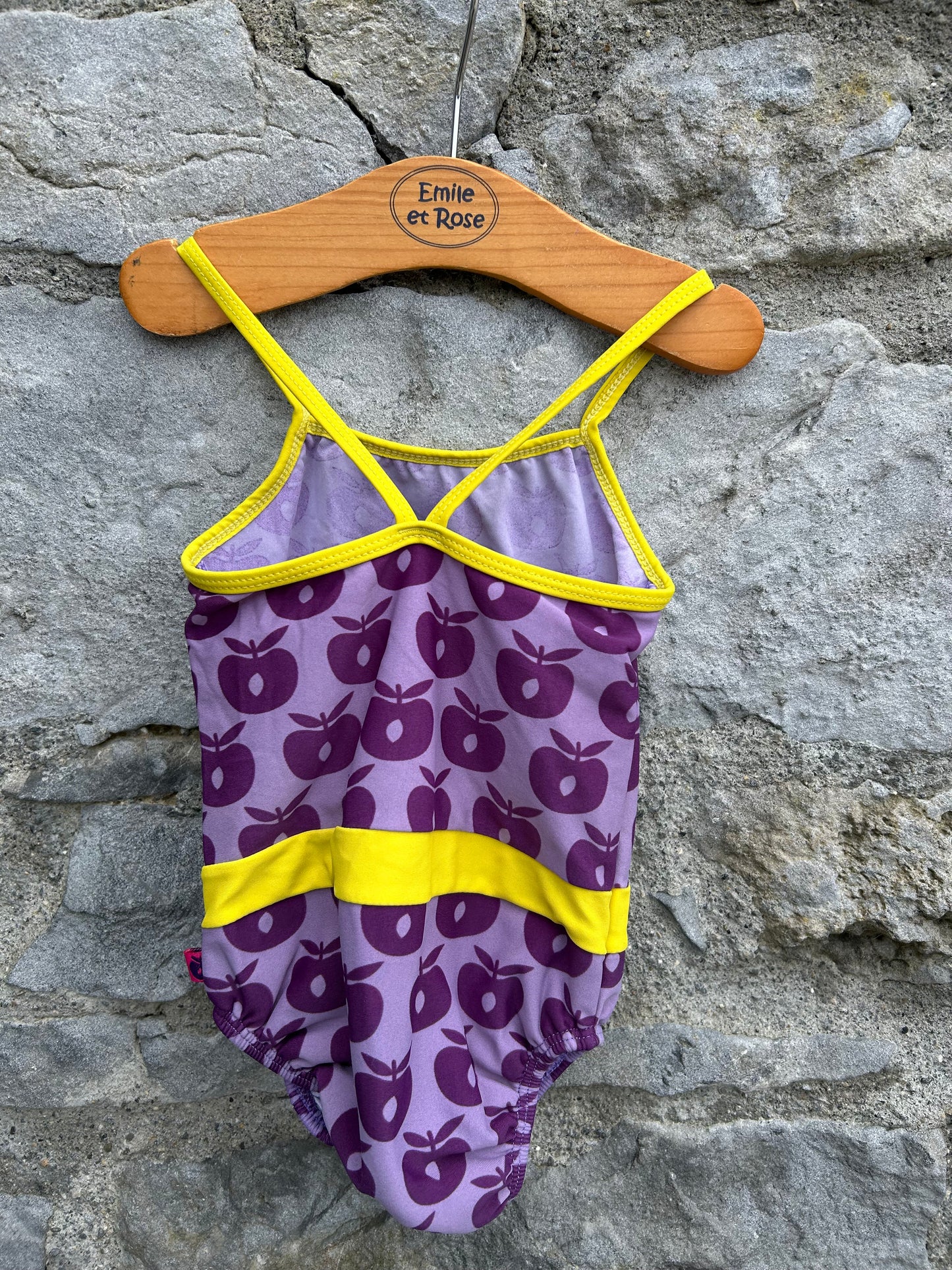 Purple apples swimsuit 9-12m (74-80cm)