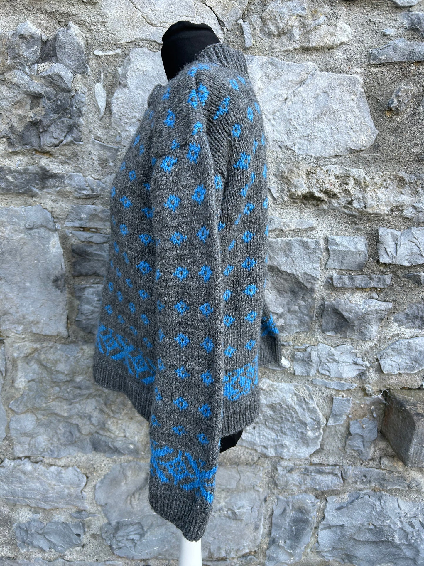 90s blue&grey jumper uk 10