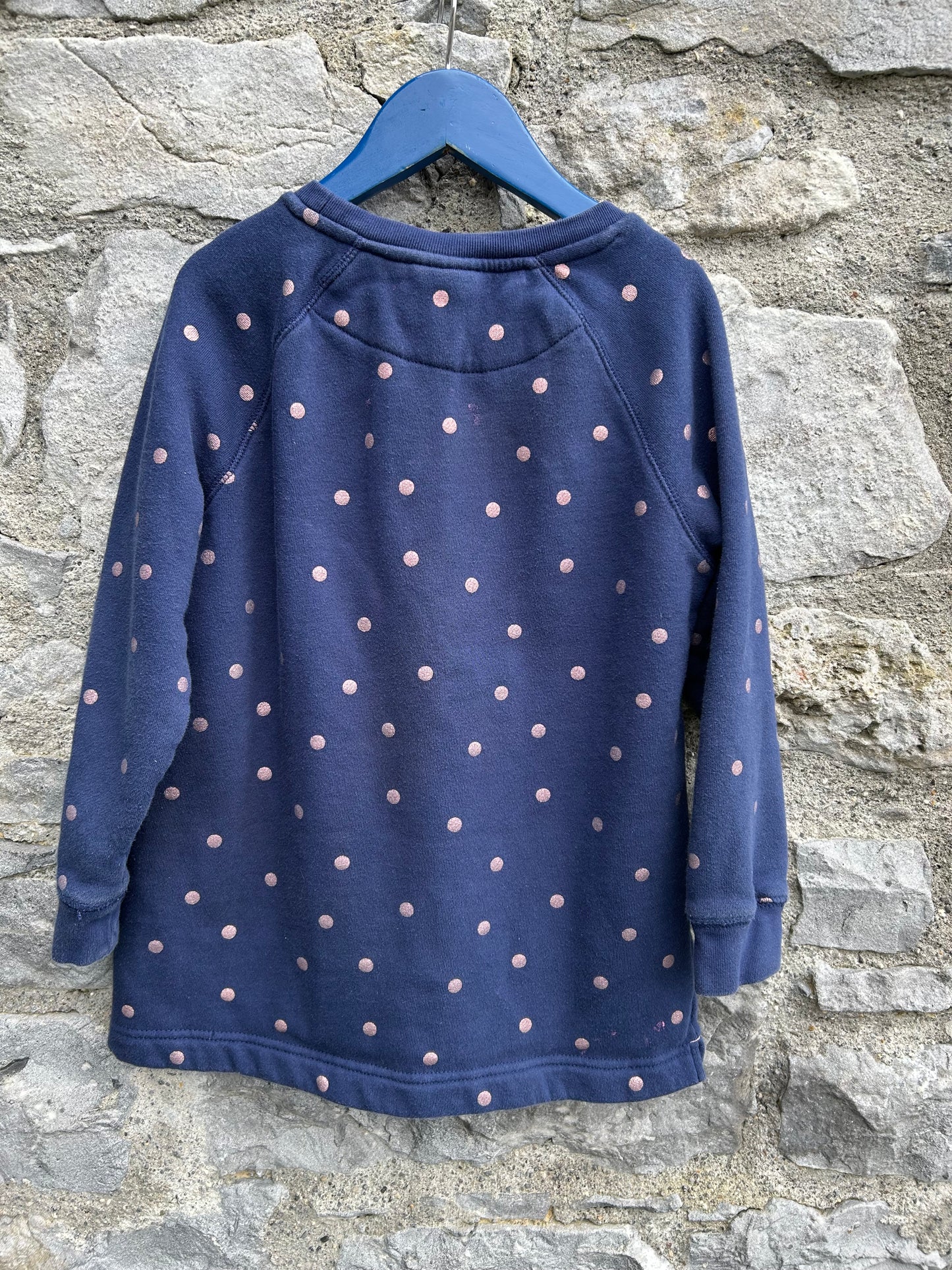 MB Spotty navy sweatshirt  7y (122cm)
