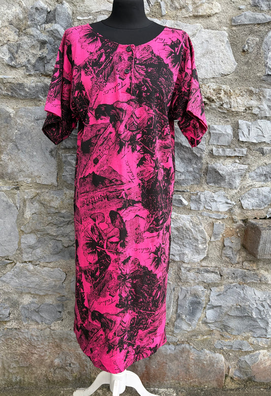 80s Tahiti pink dress uk 10-12