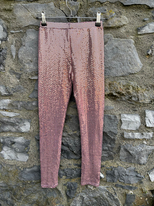 Pink sparkly leggings 7-8y (122-128cm)