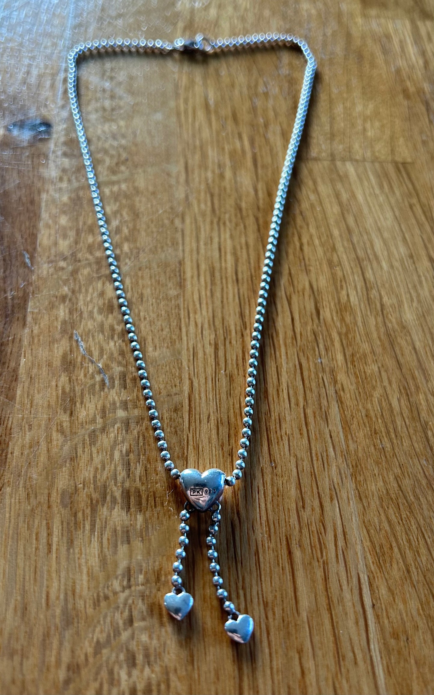 Hearts silver necklaces