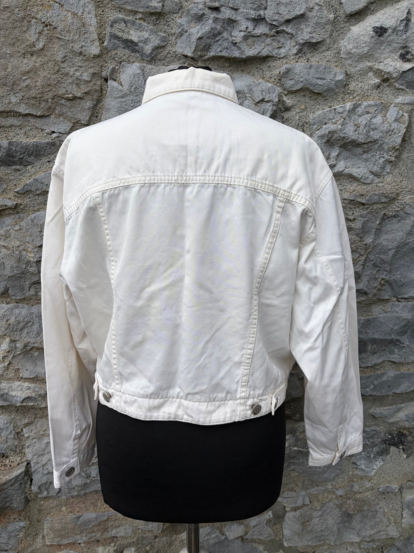 90s white denim jacket uk 10-12