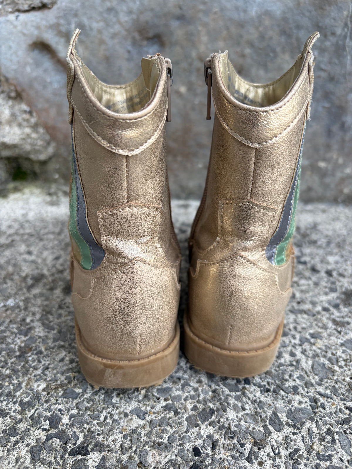 Gold&rainbow boots  uk 9 (eu 26.5)