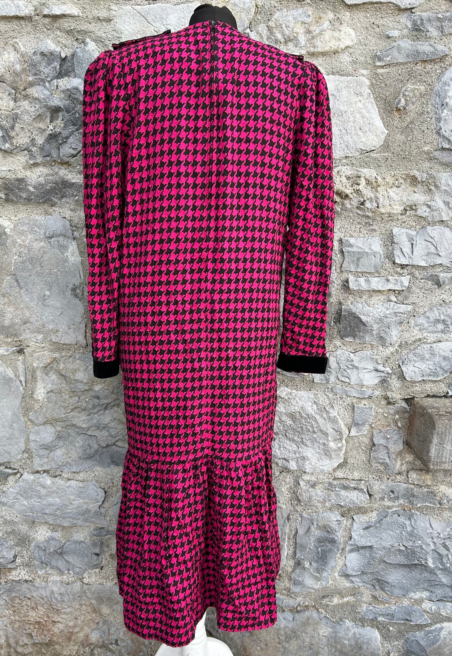 80s pink gingham dress uk 10