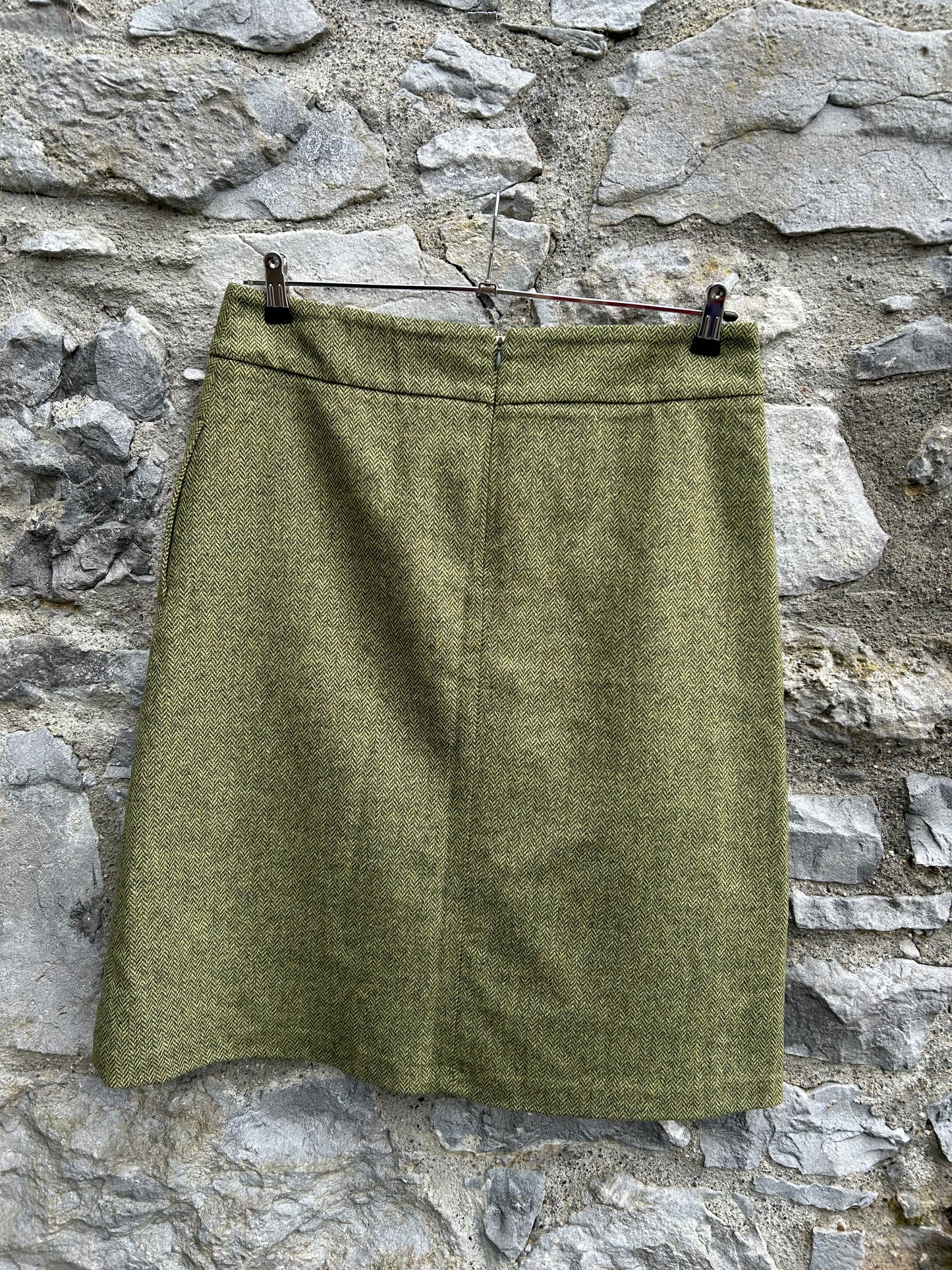 Green tweed skirt uk 14