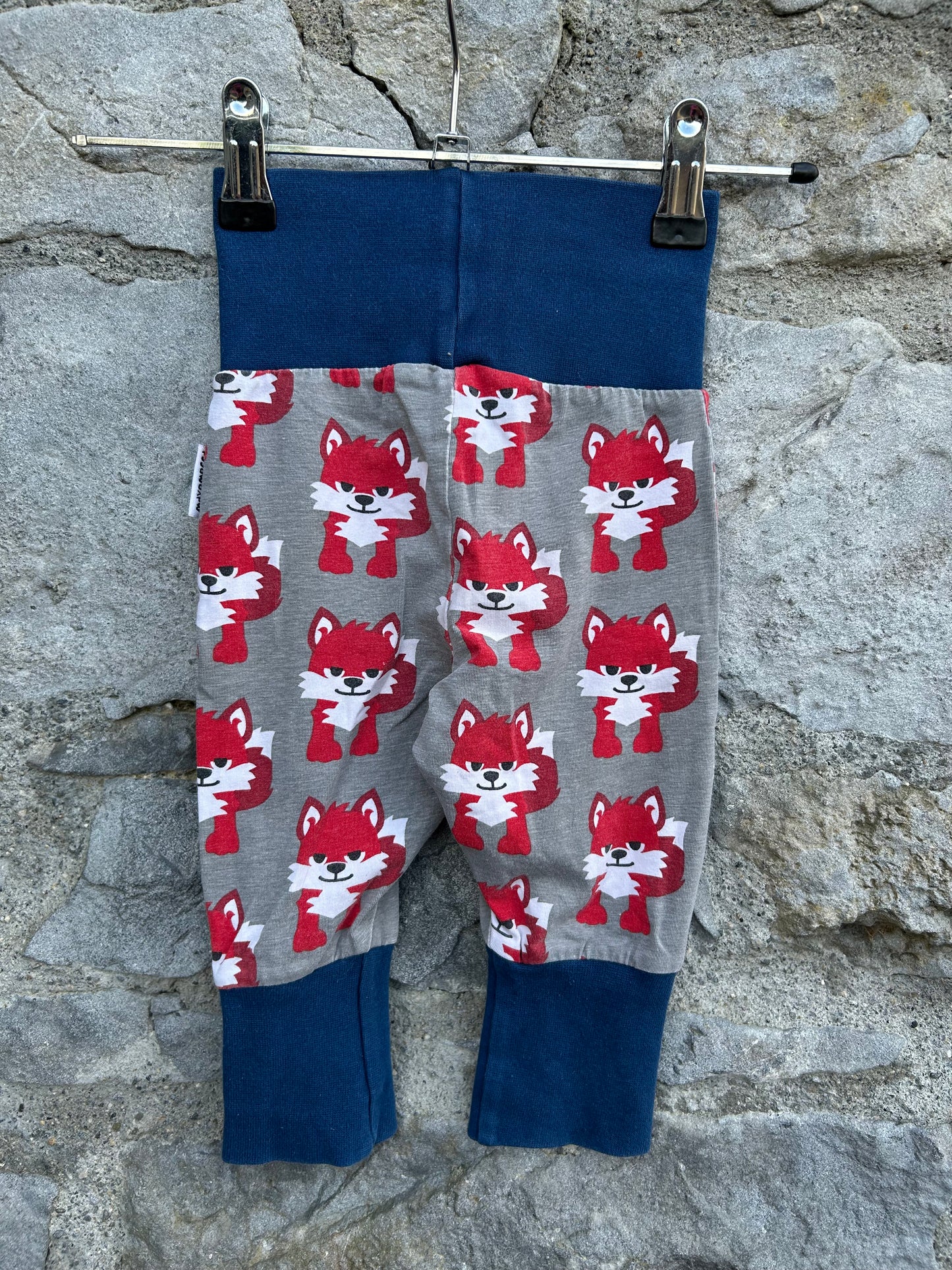 Foxes grey rib pants  9m (74cm)