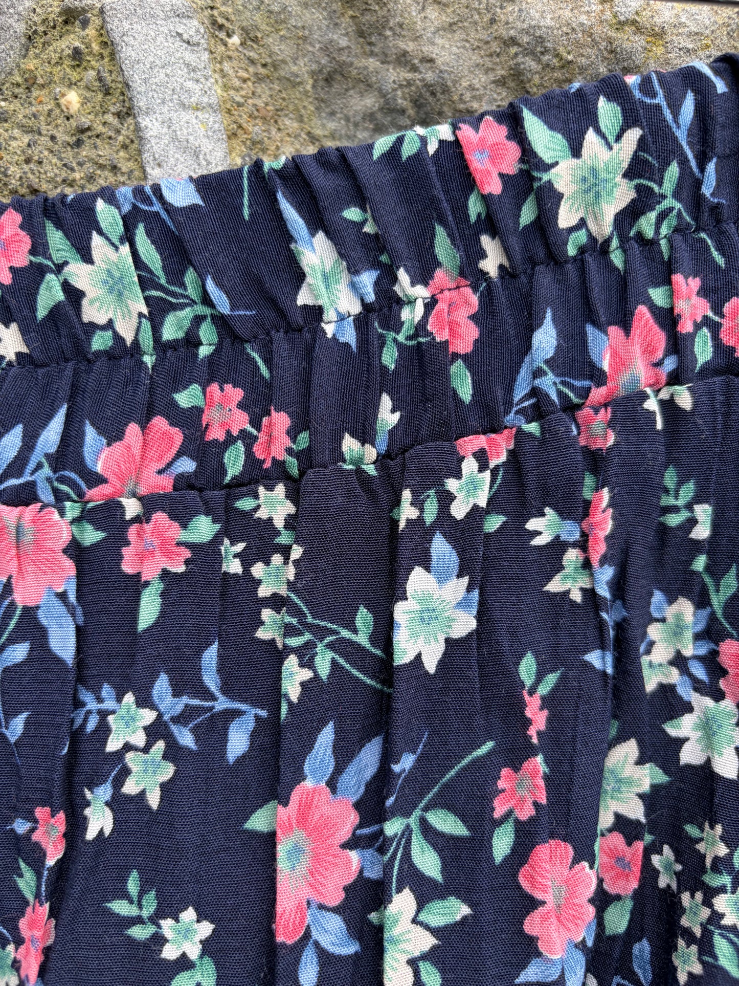 90s floral black skirt uk 16-18