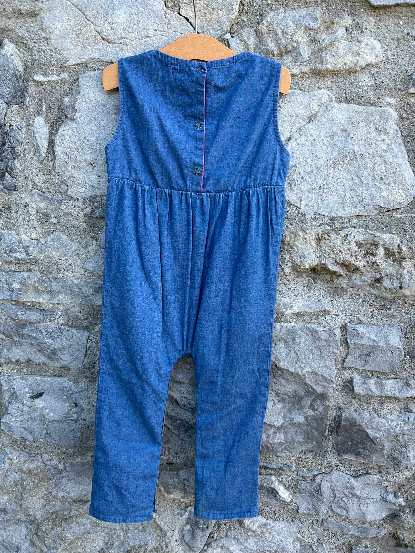 Hedgehogs&mushrooms blue dungarees 18-24m (86-92cm)