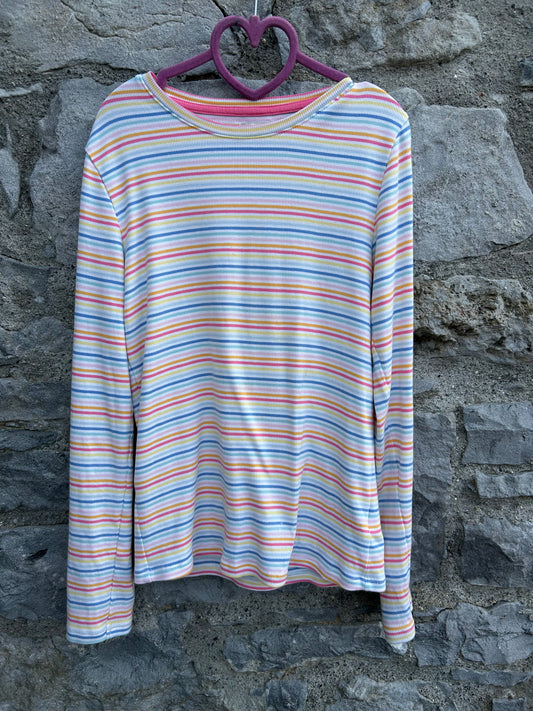 Rainbow stripy top 11-12y (146-152cm)