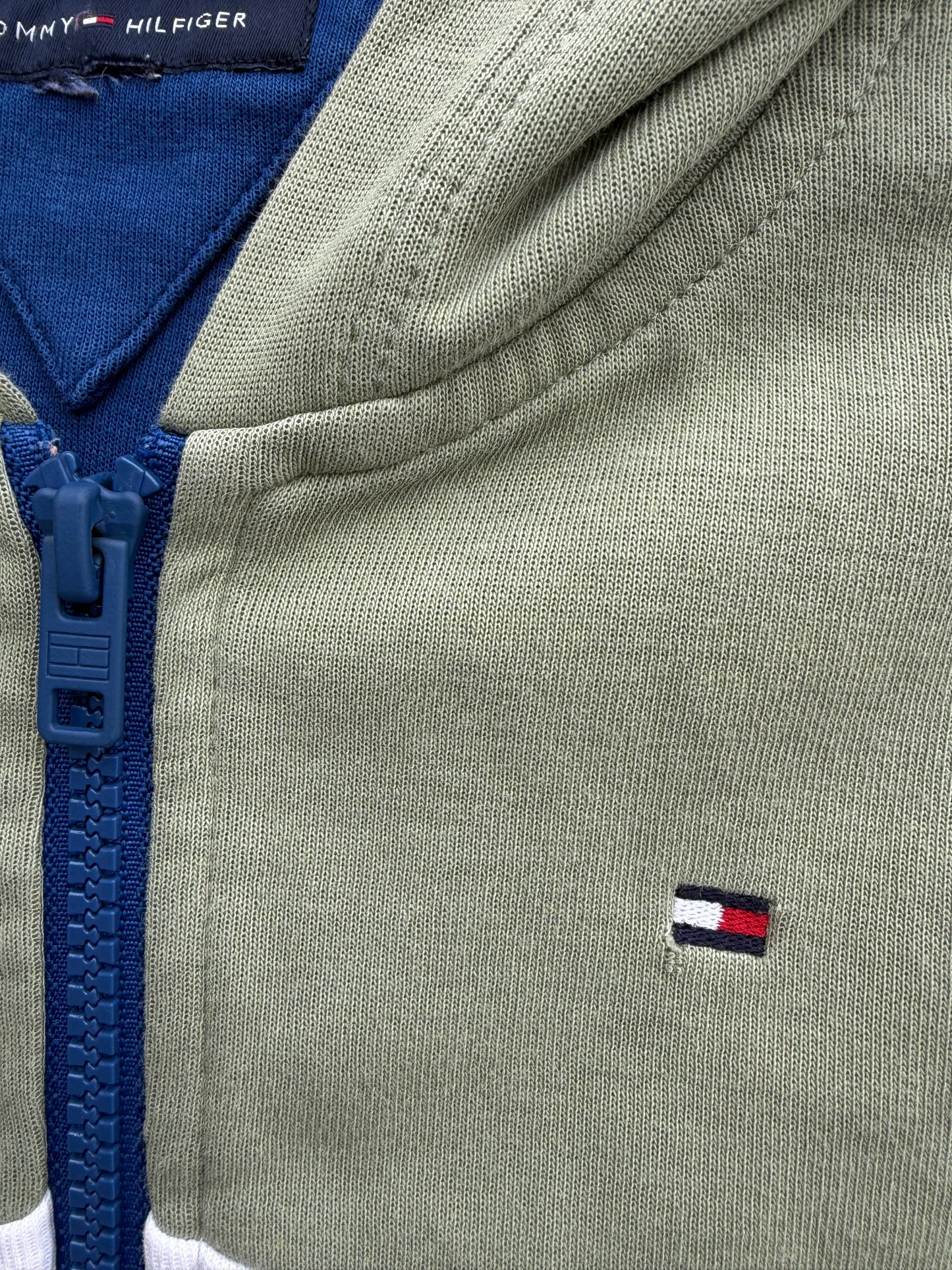 TH beige&navy hoodie  6-7y (116-122cm)