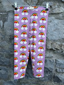 Pink rainbow cropped leggings  5-6y (110-116cm)