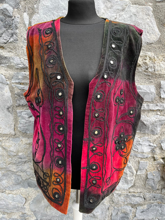 80s ombré velvet waistcoat uk 12-14