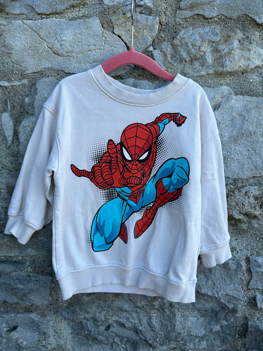 Spider-Man beige sweatshirt  3-4y (98-104cm)