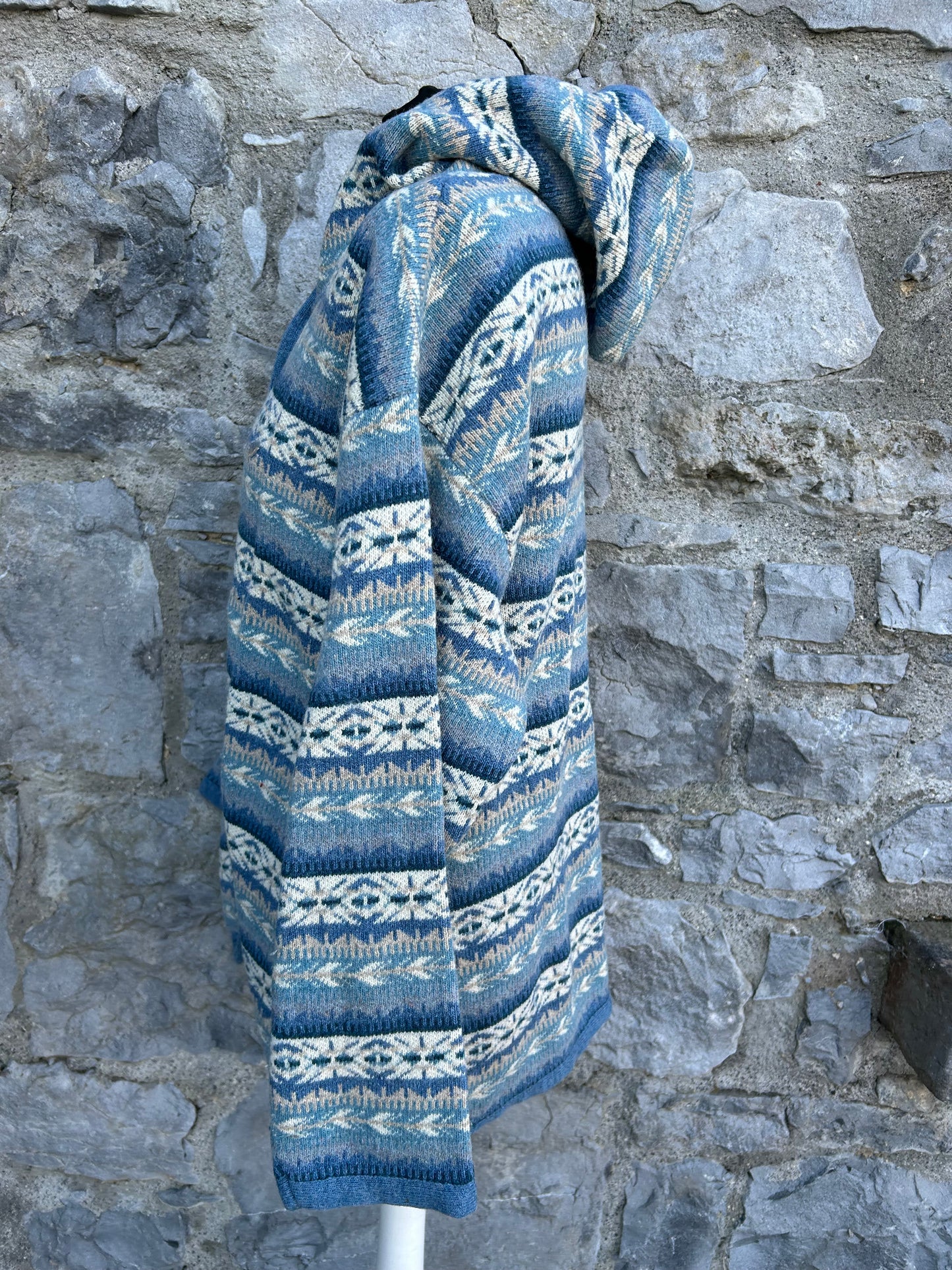 Blue&white Nordic-style sweater uk 14