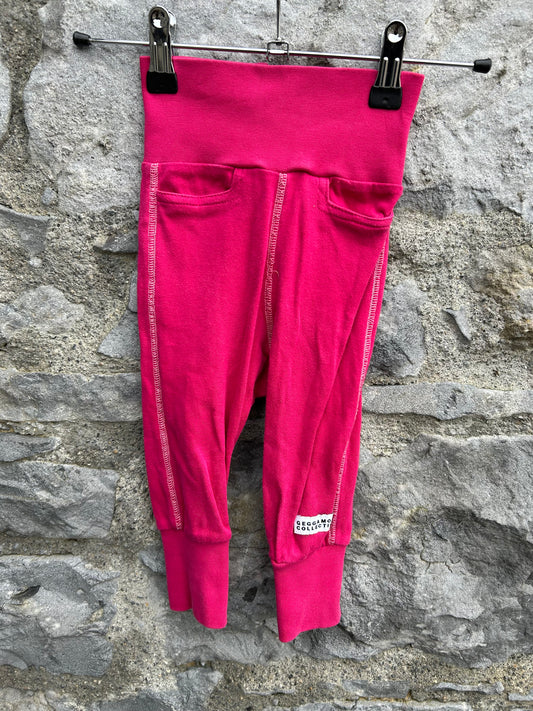 Cerise rib pants  3-6m (62-68cm)