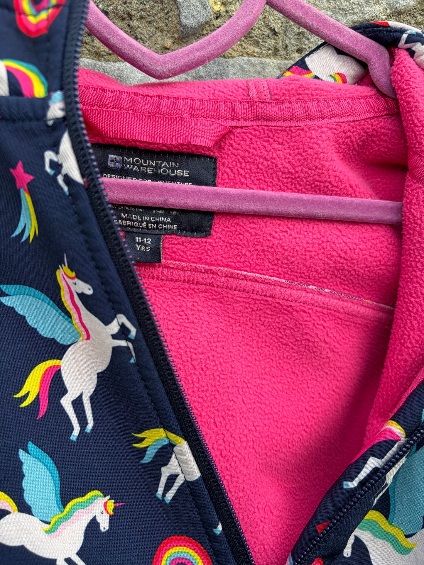 Unicorn navy soft shell jacket 11-12y (146-152cm)