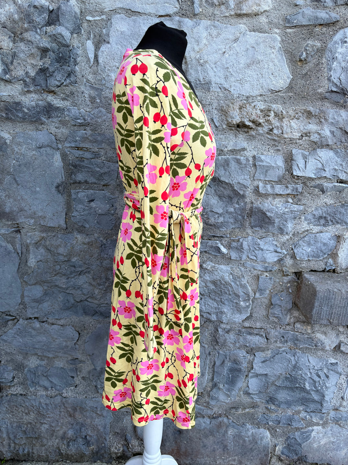 Rosehip yellow wrap dress uk 12