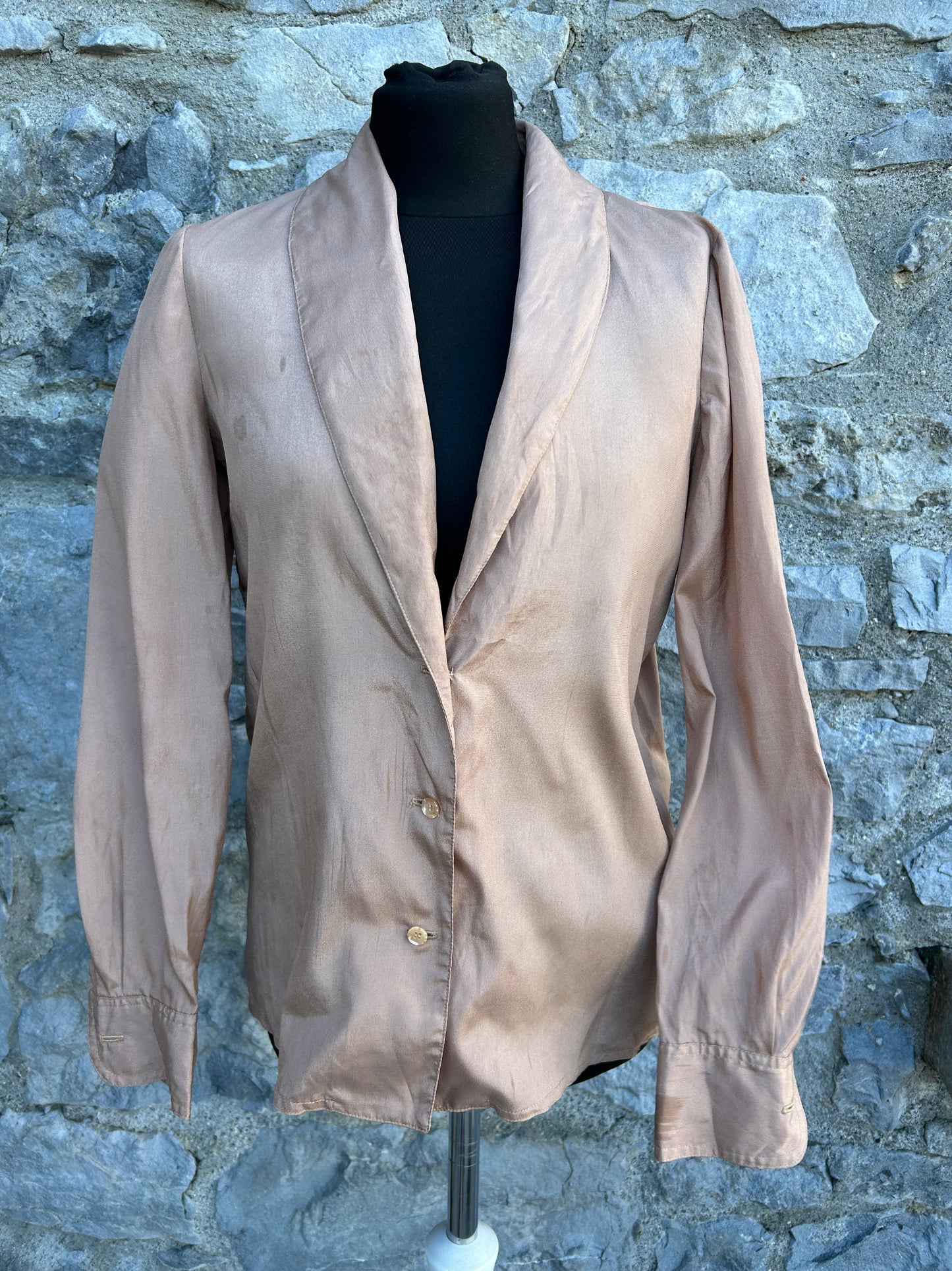 80s dusty pink blouse uk 8-10