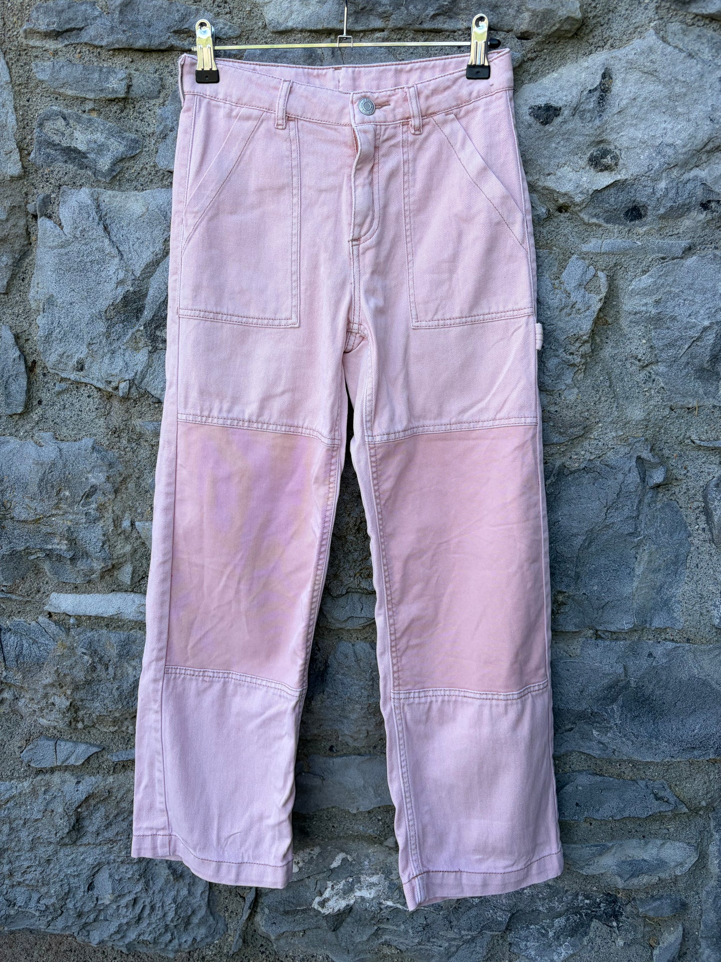 Pink wide leg jeans  9-10y (134-140cm)