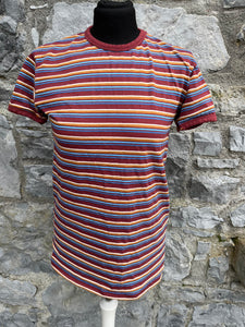 Brown stripy T-shirt uk 8