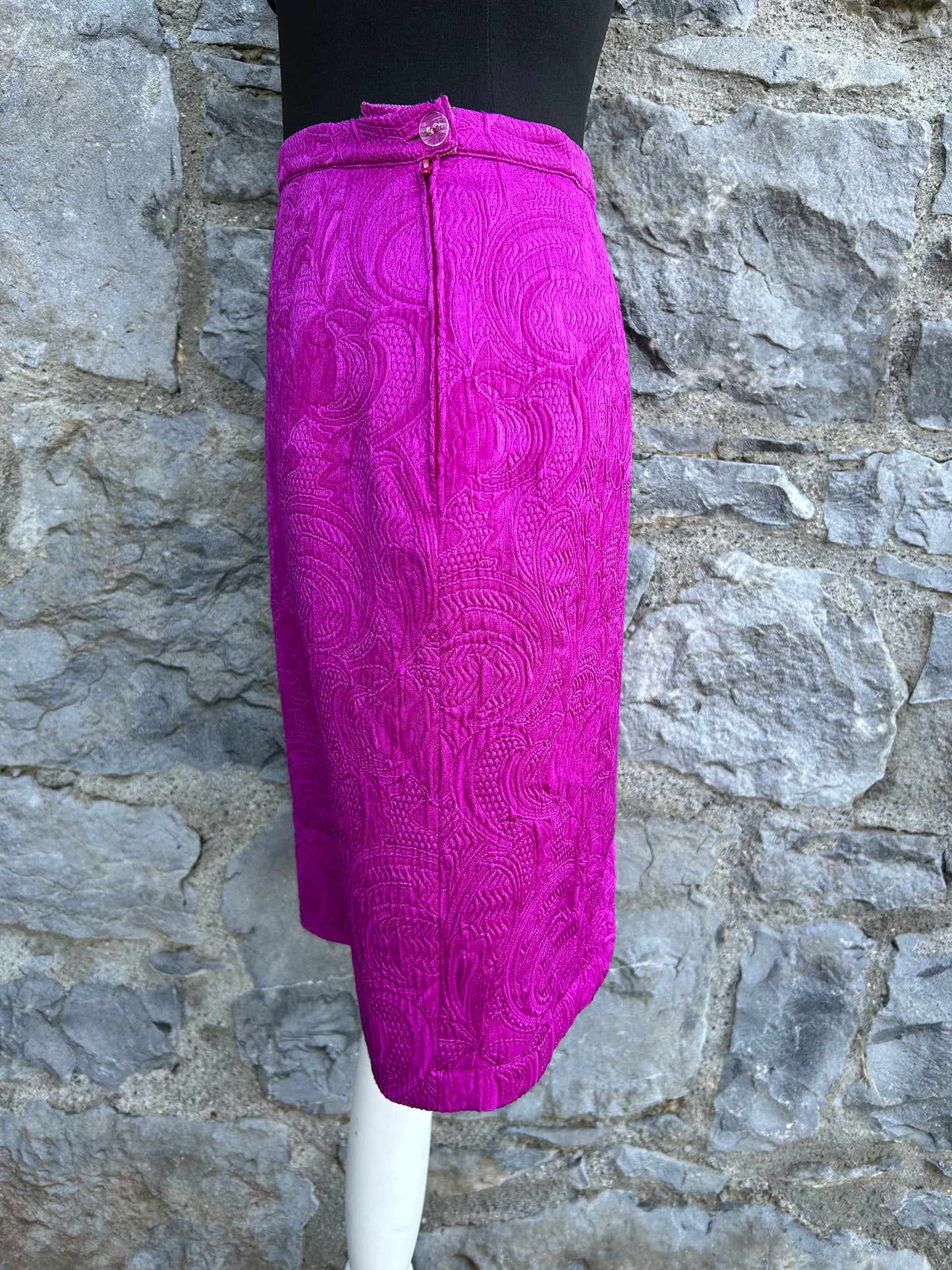 Pink Brocade skirt uk 8