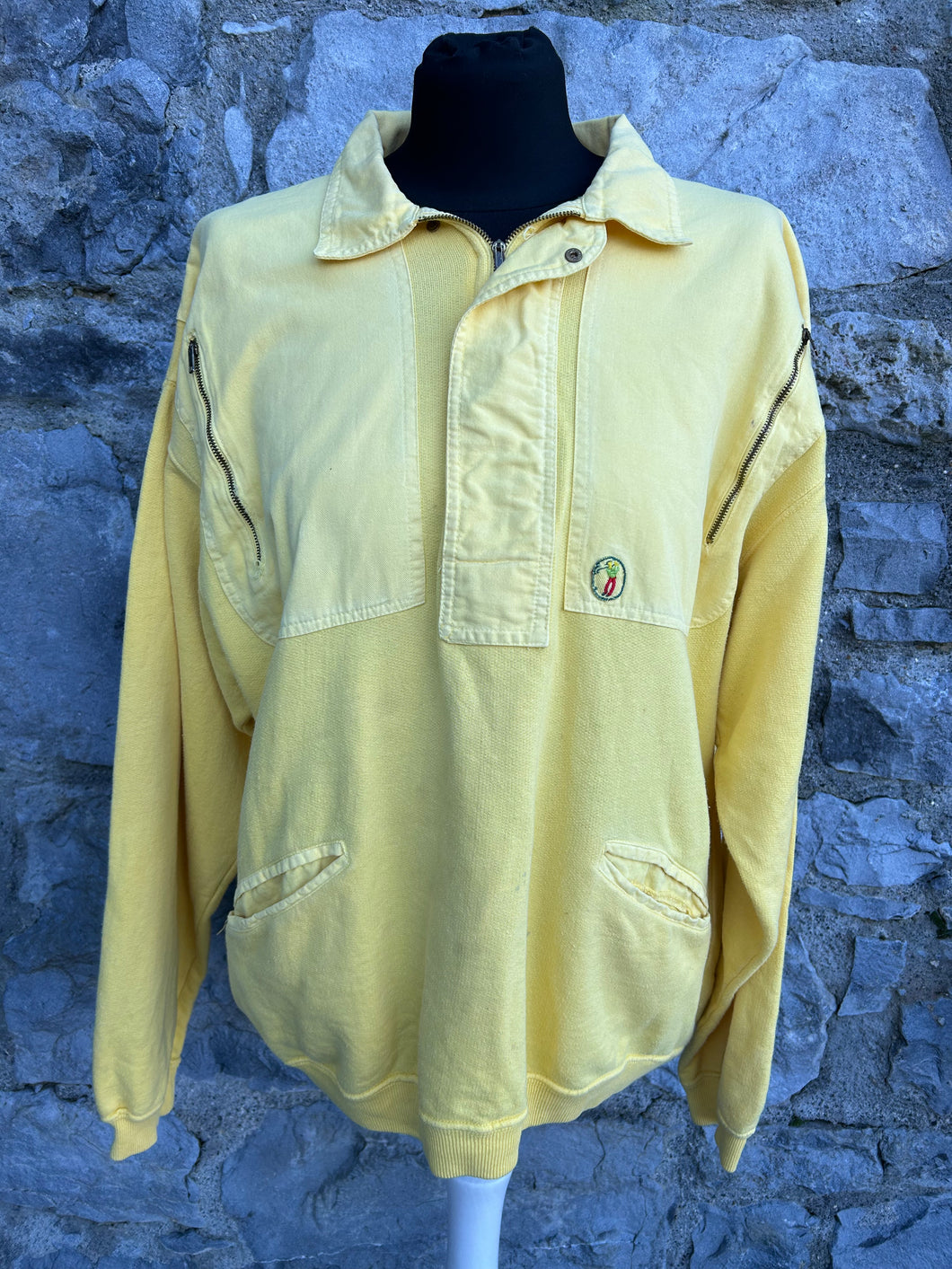 80s yellow sweatshirt S/M