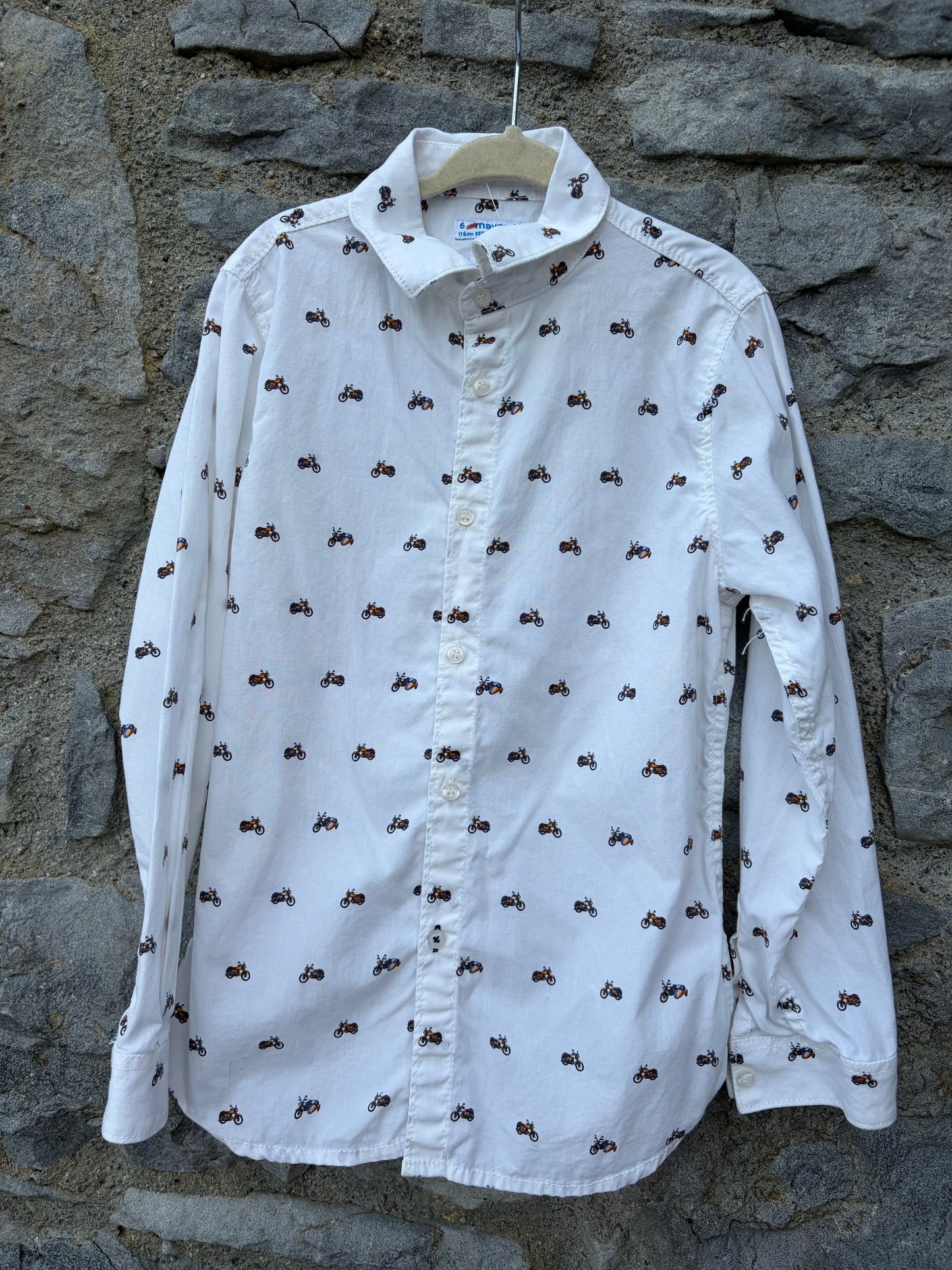 Bikes print shirt  6y (116cm)