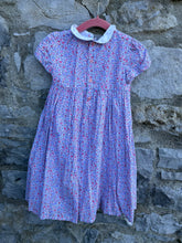 Load image into Gallery viewer, Small flowers peter collar dress 4-5y (104-110cm)
