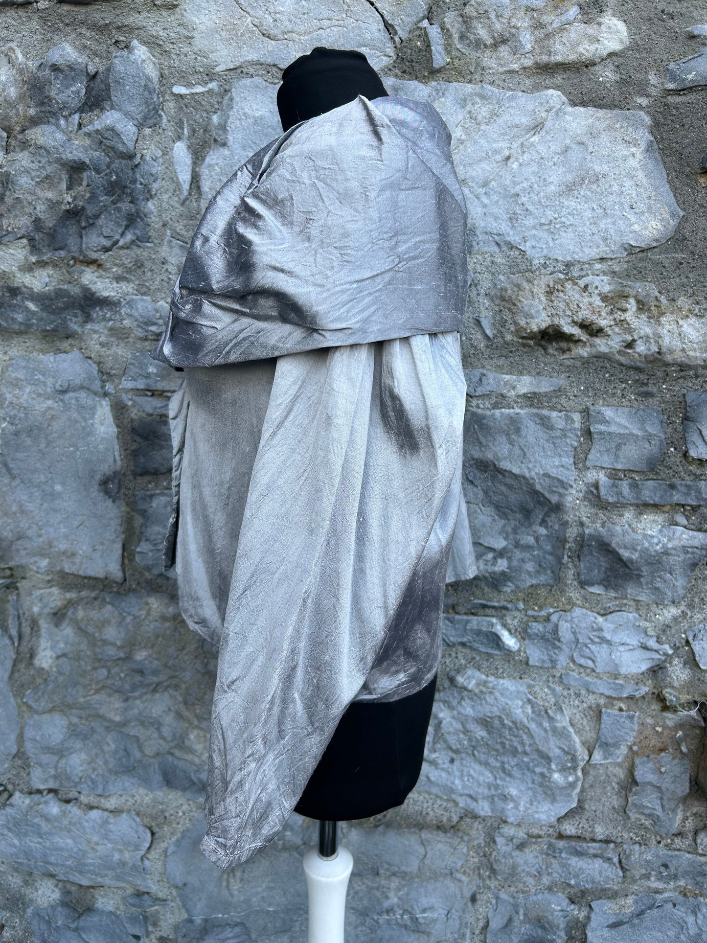 Y2K silver jacket uk 14