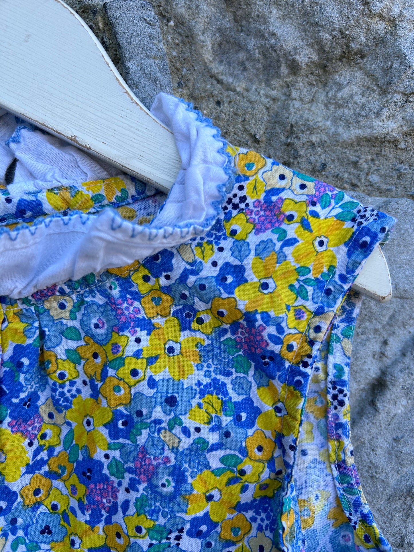 Blue&yellow flowers jumpsuit 12-18m (80-86cm)