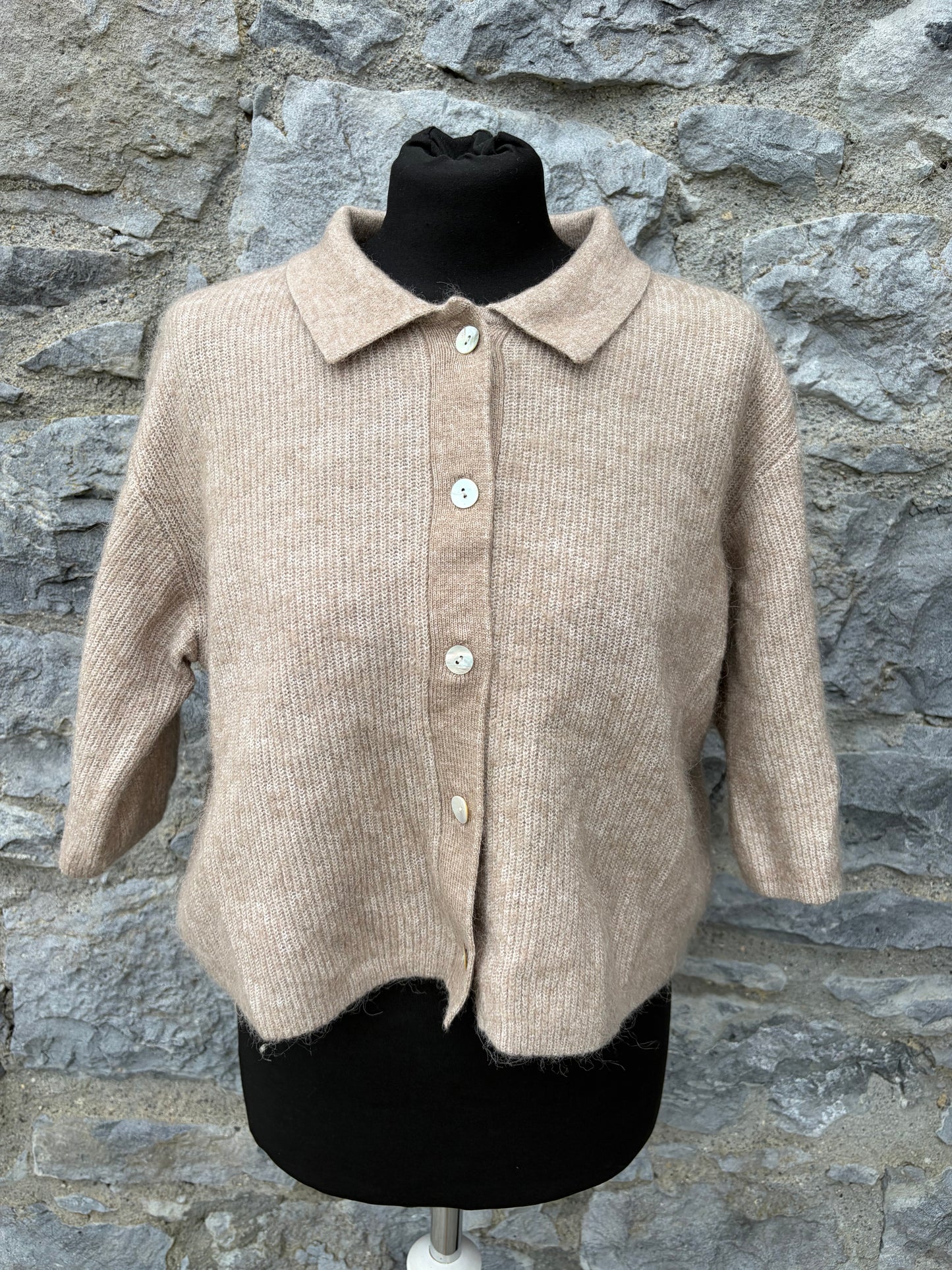 Beige cardigan uk 12-14