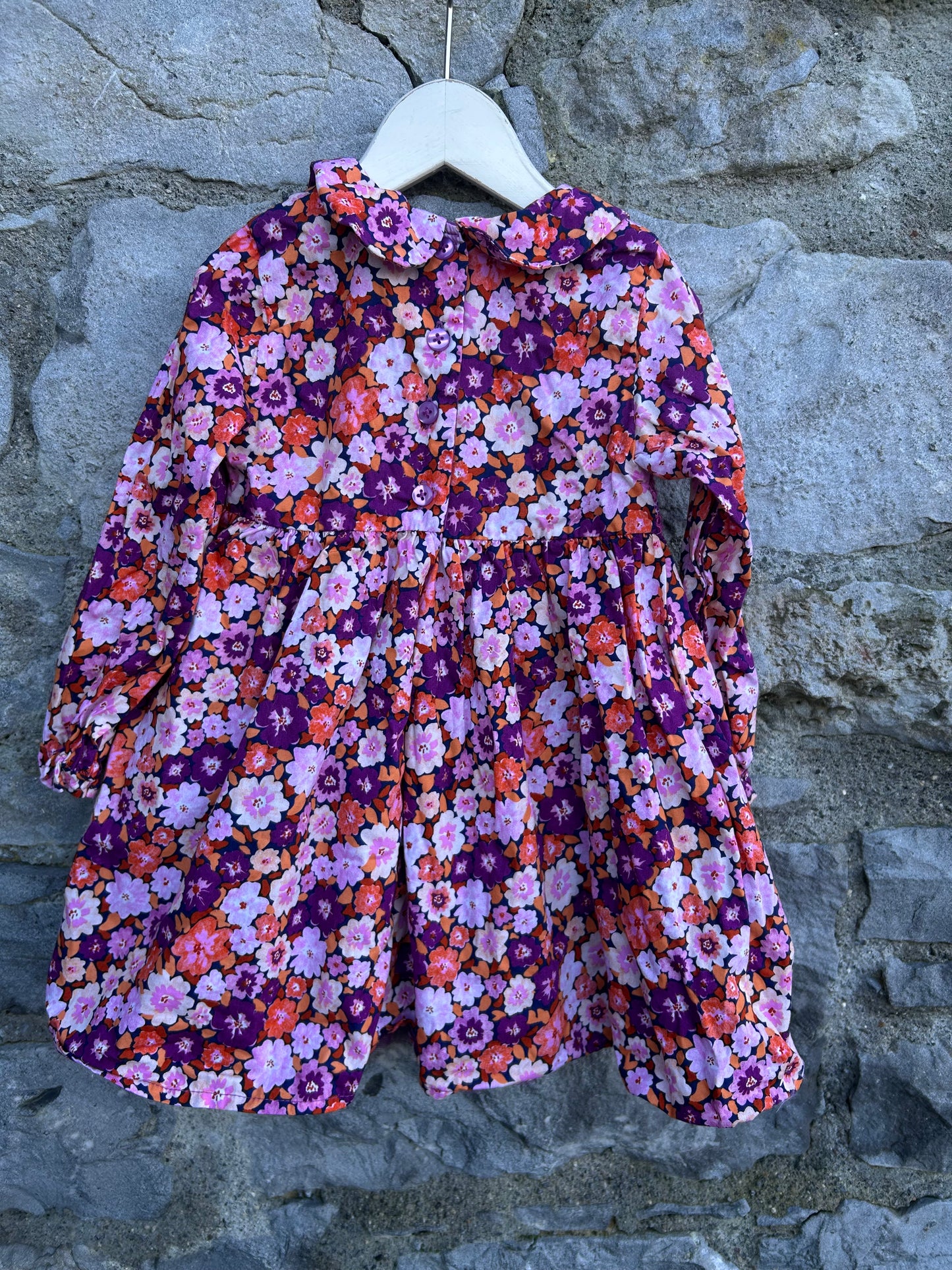 Purple flowers dress 18-24m (86-92cm)