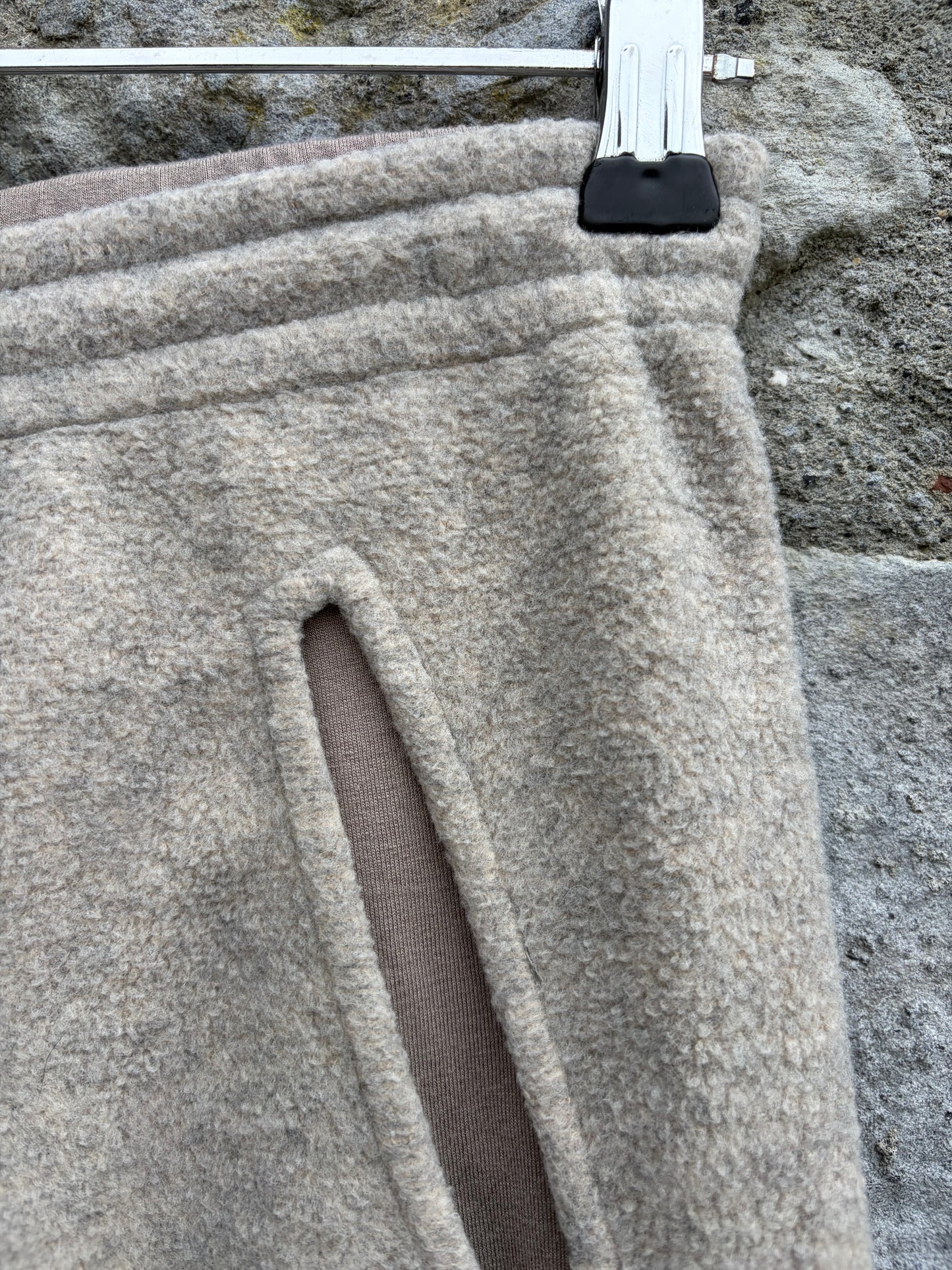 Sand fleece wide leg 3/4 pants  uk 12