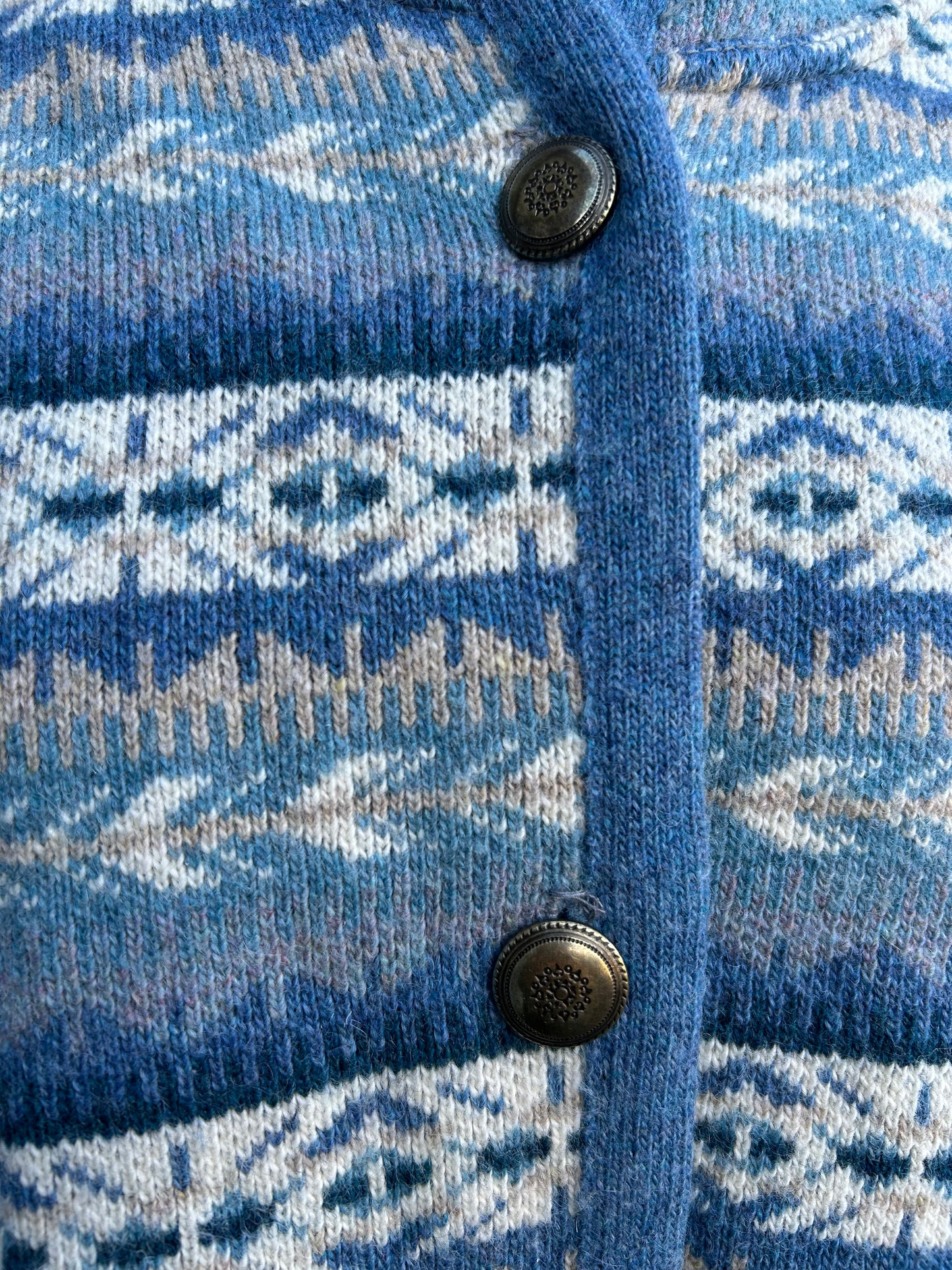 Blue&white Nordic-style sweater uk 14