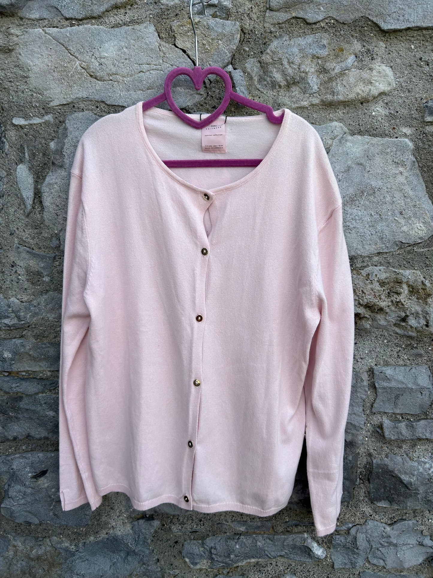 Pink cardigan 11-12y (146-152cm)