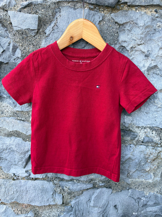 TH dark red T-shirt  18-24m (86-92cm)