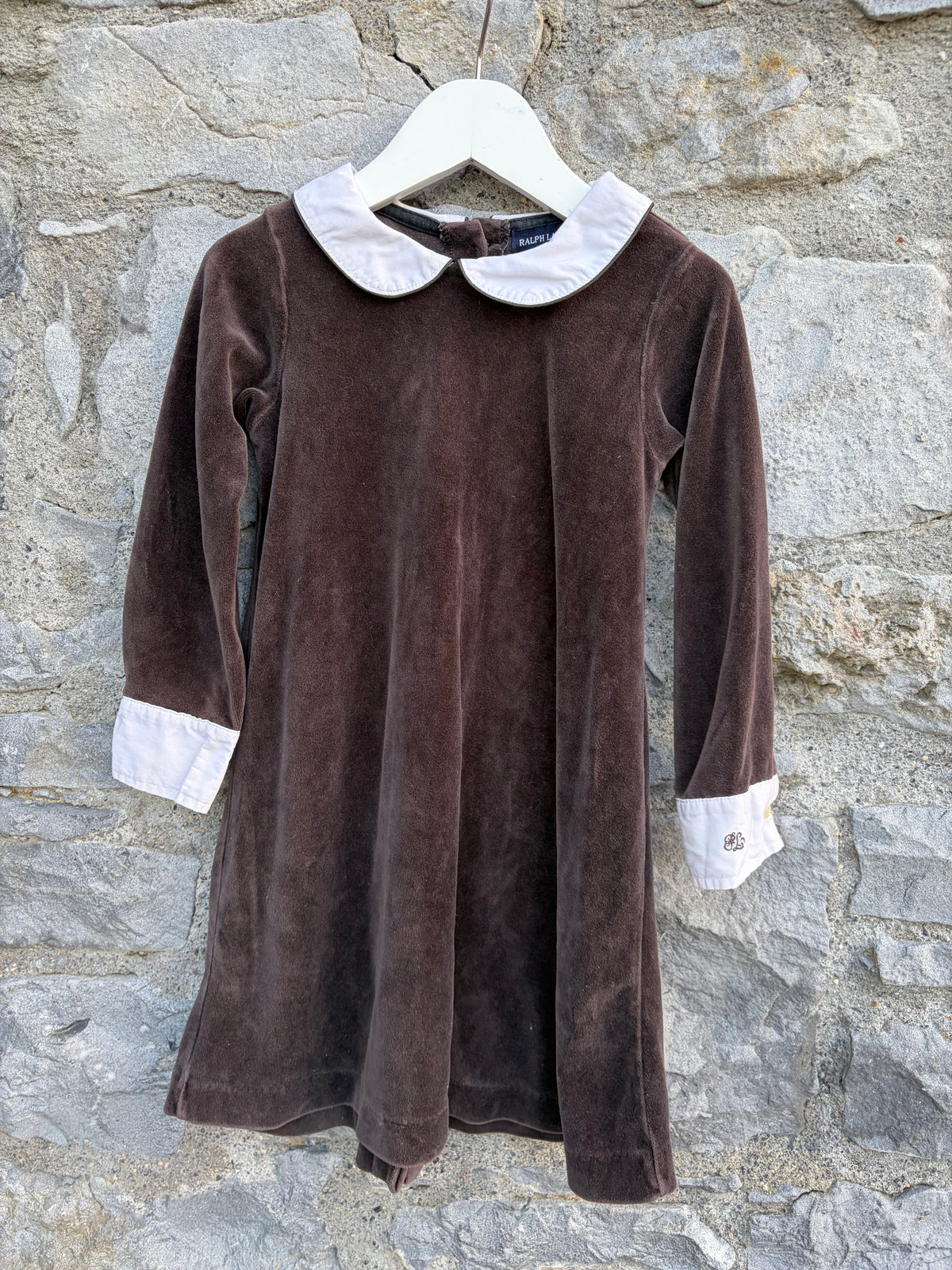 Charcoal velvet dress  3-4y (98-104cm)