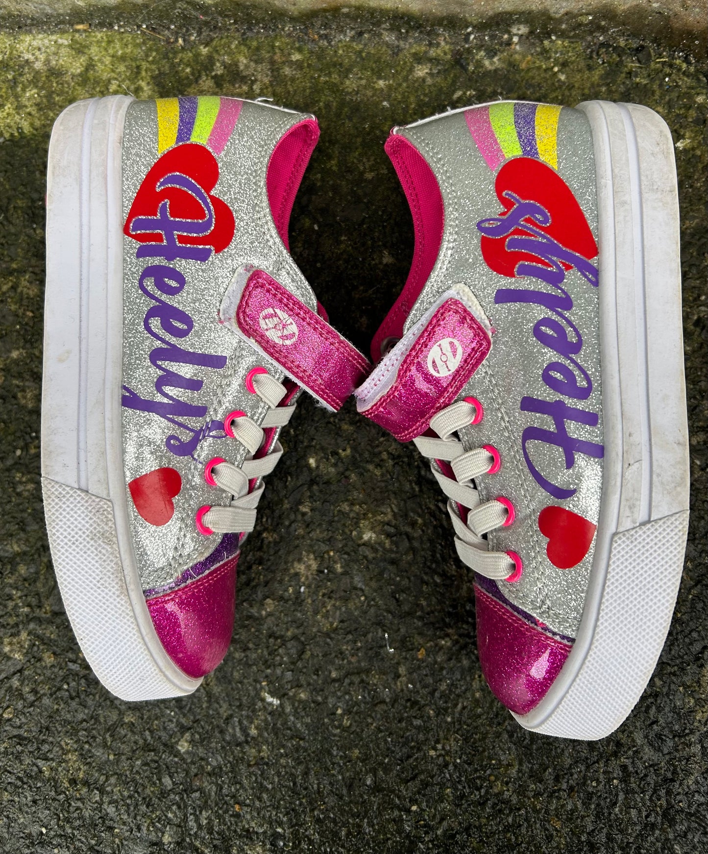 Pink glitter heelys  uk 12 (eu 31)