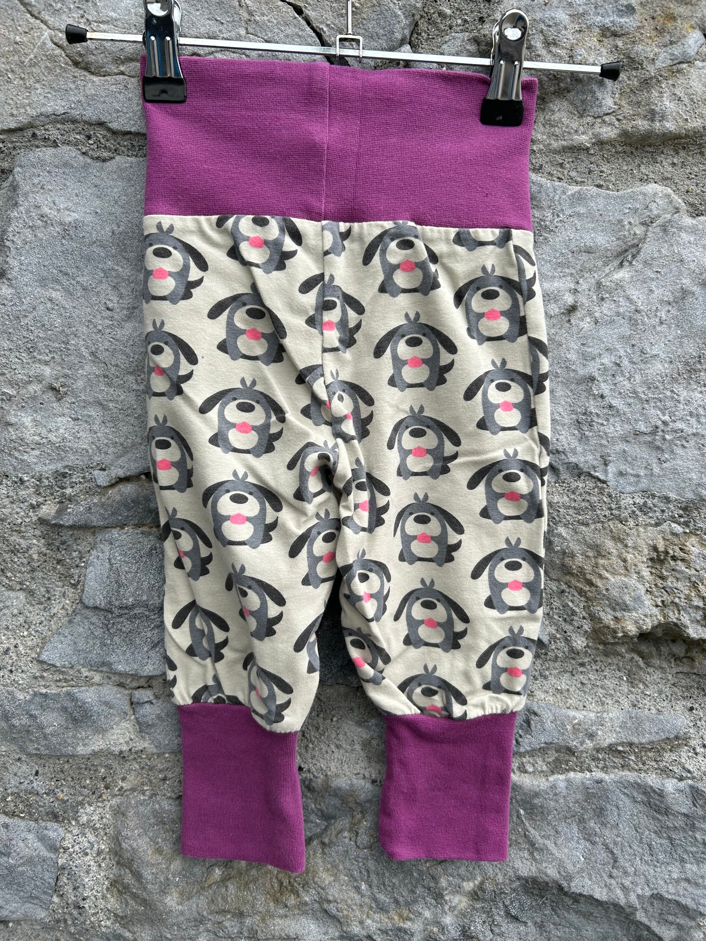 Dogs beige rib pants  9-12m (74-80cm)