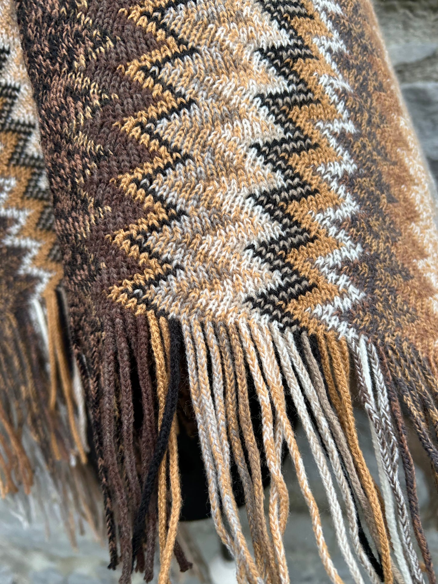 Brown chevron poncho  uk 8-12