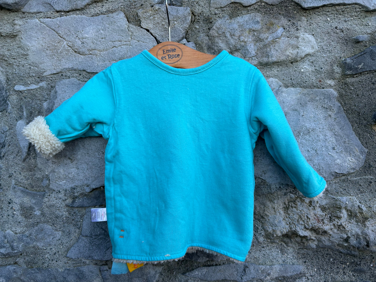 Reversible cream&blue sweatshirt  3-6m (62-68cm)