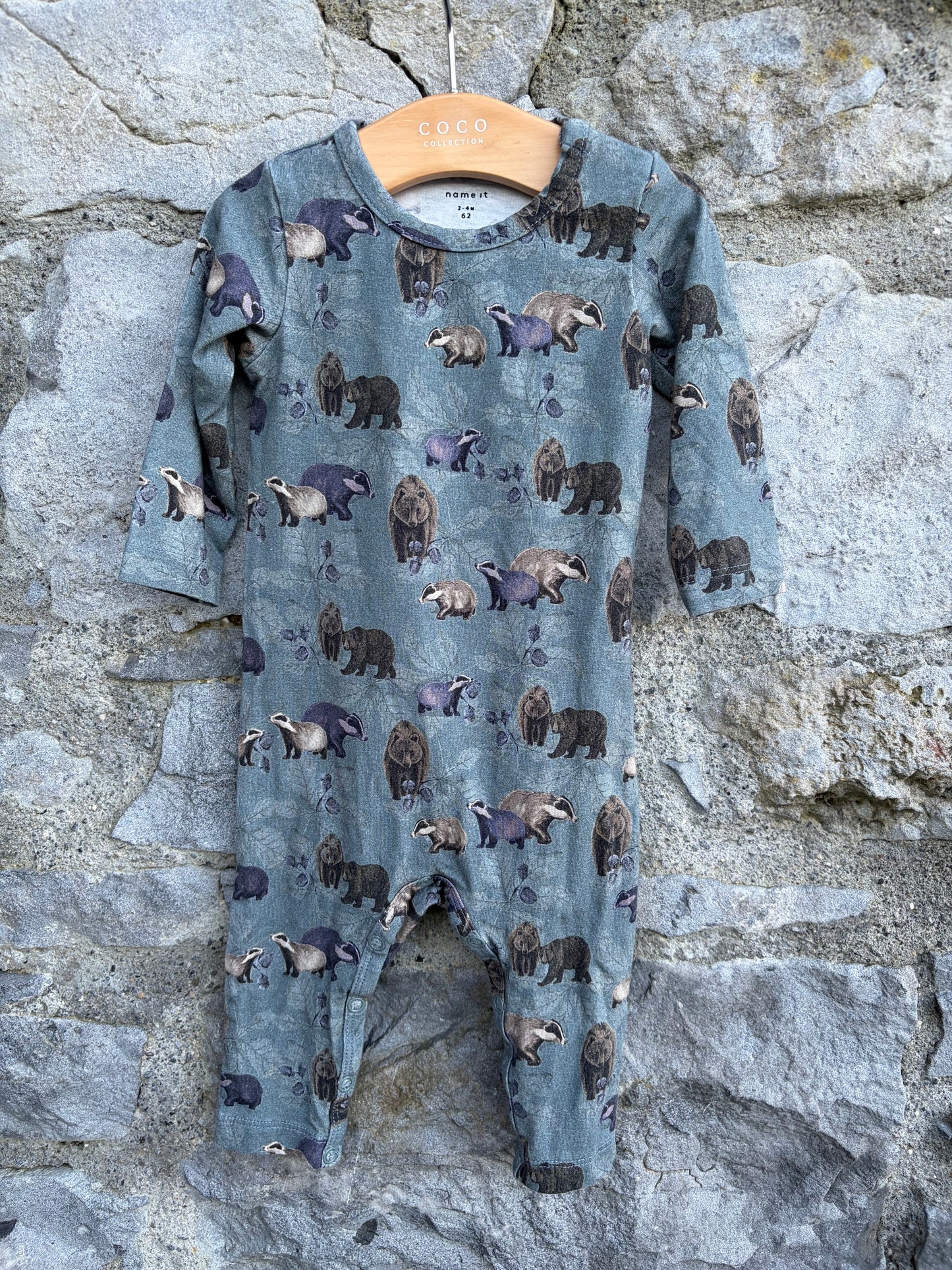 Bears&beavers steel onesie 3m (62cm)