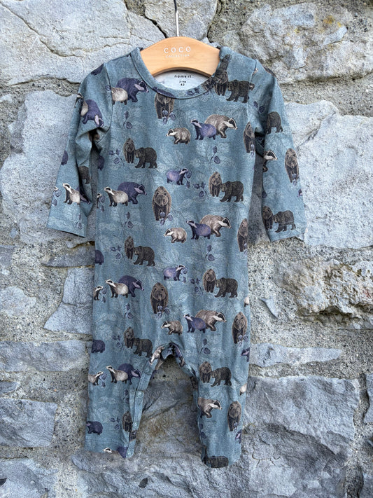 Bears&beavers steel onesie 3m (62cm)